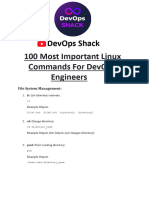 100 Linux Commands by DevOps Shack
