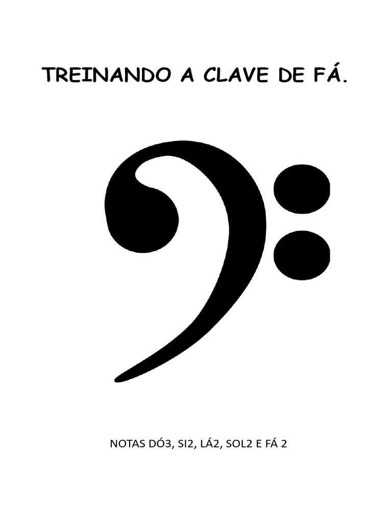 Notas Dó na Clave de Fá | PDF | Clave | Notação