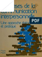 Les Bases de La Communication Interpersonnelle - Une Approche - Myers, Gail E - , 1923 - Myers, Michele Tolela, 1941 - 1984 - Montréal - McGraw-Hill - 9780075486114 - Ann