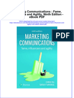 Download ebook Marketing Communications Fame Influencers And Agility Ninth Edition Pdf full chapter pdf