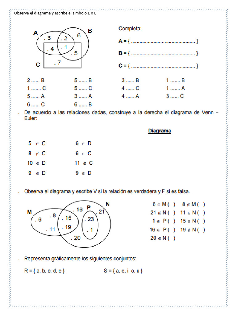 Observa El Diagrama y Escribe El Simbolo E o E | PDF