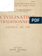 André Varagnac Civilisation Traditionnelle Et Genres de Vie - Albin Michel - Réédition Numérique F