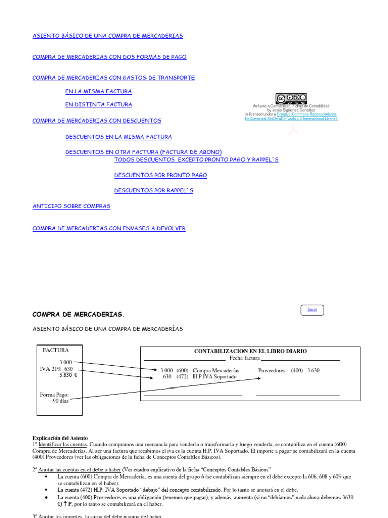 4 Compra De Mercaderias 1 Curso Pdf Factura Dinero