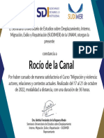 Constancia - Migraciones y Violencias - Rocio de La Canal