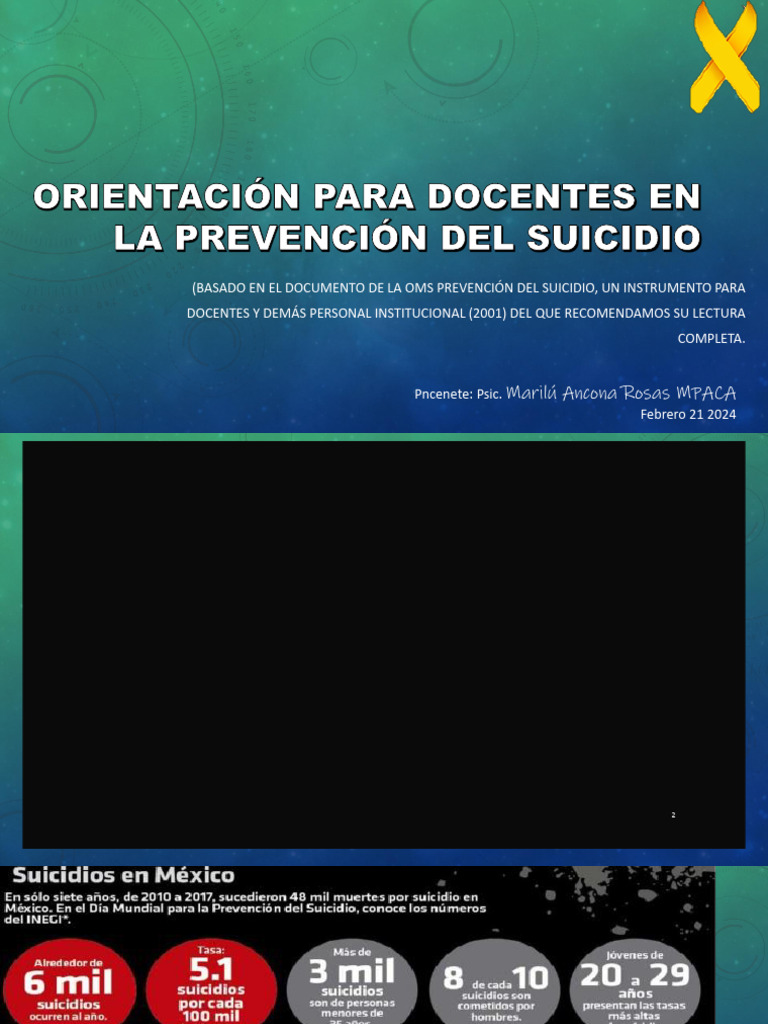 Prevención del Suicidio en Jóvenes: Guía para Docentes | PDF | Suicidio ...