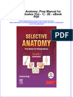 Download ebook Selective Anatomy Prep Manual For Undergraduates Vol 1 2E Pdf full chapter pdf