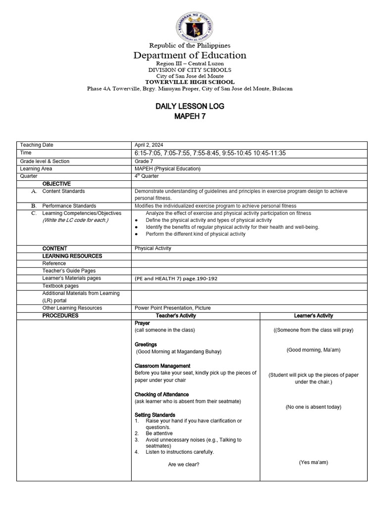 April 2 Dlp Pdf Learning Flexibility Anatomy