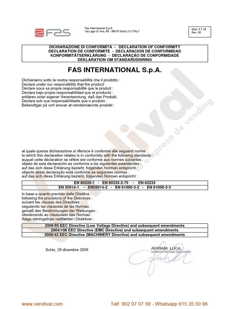 Manual Fas 1050 | PDF