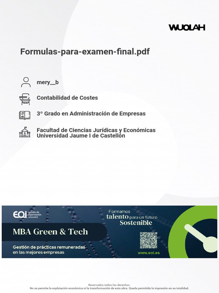 Formulas para examen final pdf economias