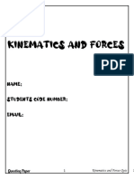 Kinematics and Forces Exam3 2023 QP