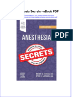 Download ebook Anesthesia Secrets Pdf full chapter pdf