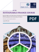 Introduction to Sustainable Finance Course Brochure 0