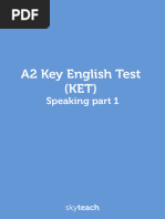 Ket Speaking Questions 2023 Practice 1 Cambridge | PDF