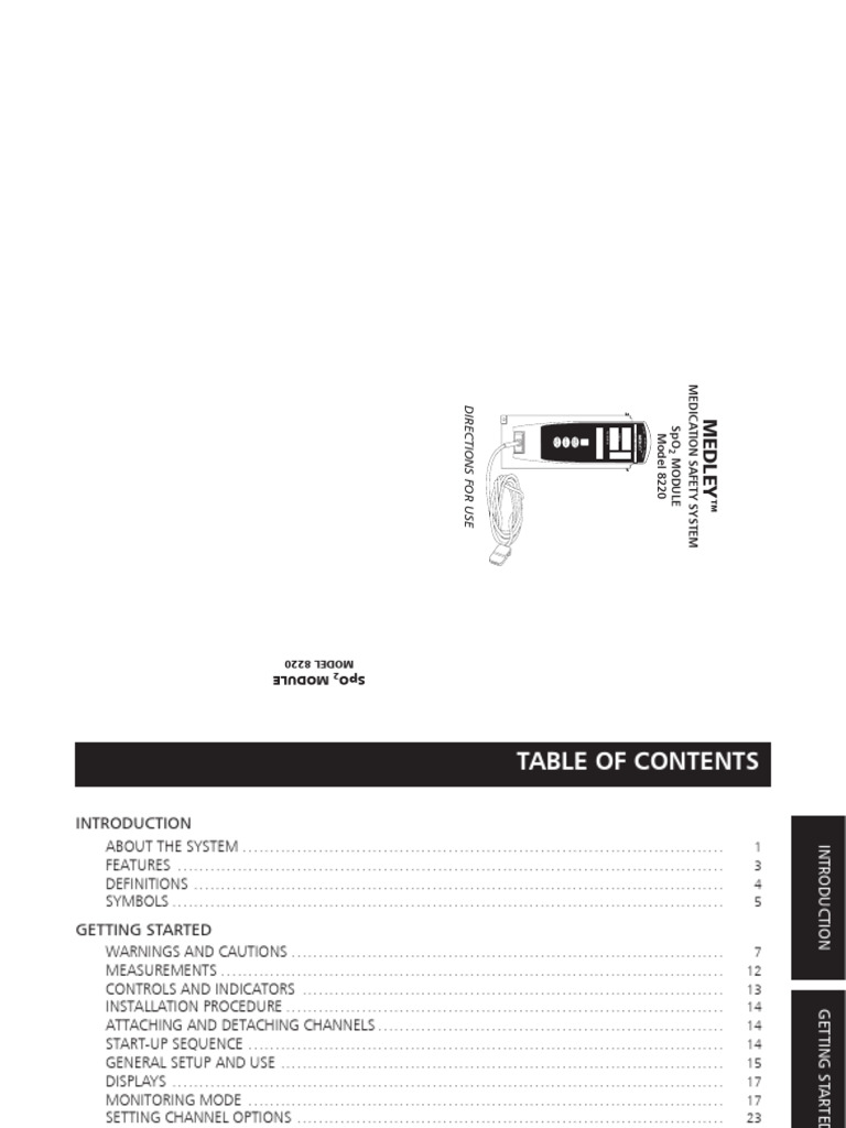 Alaris Medley SPO2 Module 8220 Masimo Version 5 | PDF | Hemoglobin ...