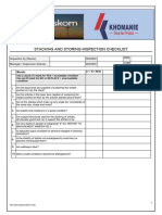 REG009 Stacking and Storing Inspection Checklist