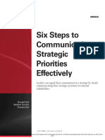 SIx Steps To Communicating Strategic