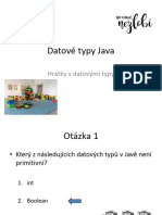 03 - 01 - Datové Typy Java - Hrátky