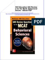 Ebook Mcgraw Hill Education 500 Review Questions For The Mcat Behavioral Sciences PDF Full Chapter PDF