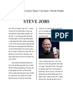 Steve Jobs: Bài Thực Hành Soạn Thảo Văn Bản Với Ms Word