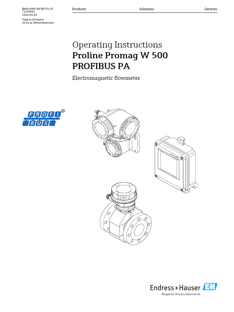 Proline Promag W 500 User Manual | PDF | Instrumentation | Safety