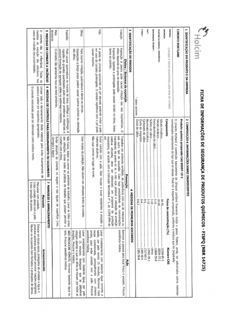 Fispq cimento cpv ari rs pdf