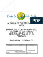 DOR-MN-xx V0xx Manual de Contratistas Del SG-SST