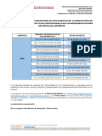 Calendario de Reclutamiento Exterior 2024