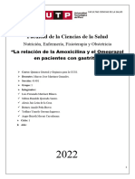 Monografía Sobre La Amoxicilina y Omeprazol en Pacientes Con Gastritis. Grupo1