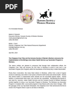 HSWM Announces a Groundbreaking New Animal Welfare Program - News Release 04-10-24
