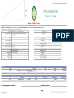 Work Order Form