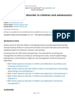 Autism Spectrum Disorder in Children and Adolescents Screening Tools