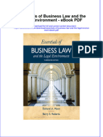 Download ebook Essentials Of Business Law And The Legal Environment Pdf full chapter pdf