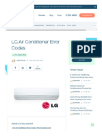 LG Air Conditioner Error Codes