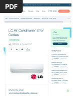 LG Air Conditioner Error Codes