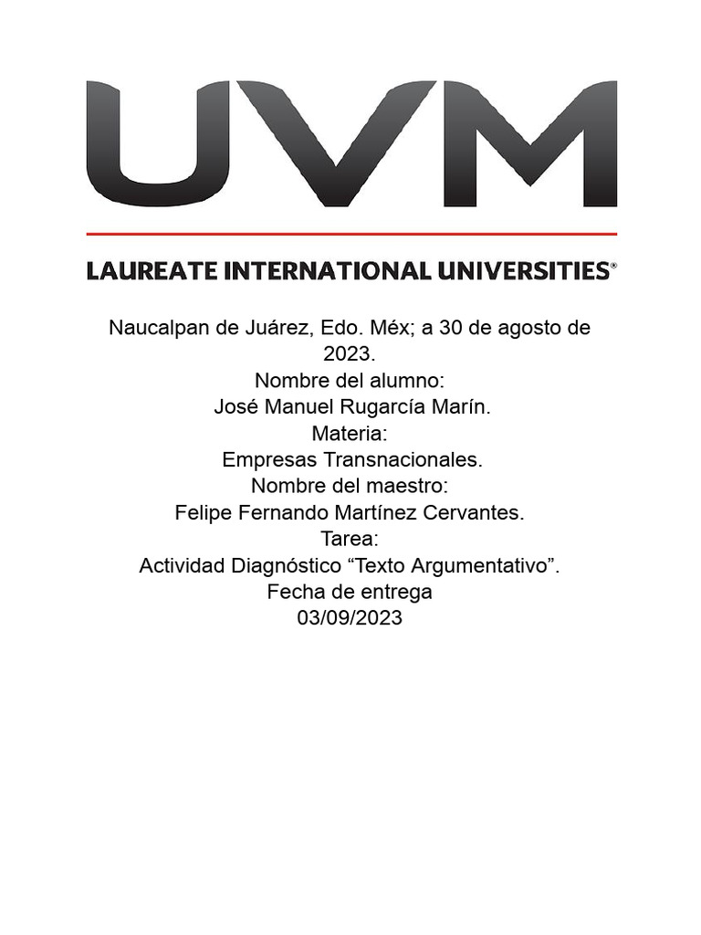 A1_JMRM Emp Trans Diagnóstico | PDF | Business | La inversión ...