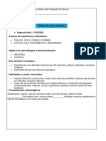 PLANO DE AULA SEMANAL PRÉ ESCOLA. JOÃO PAULINELLI Março