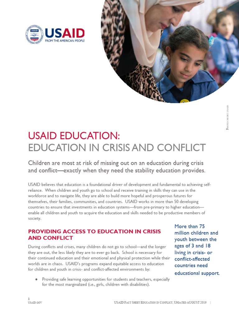 Edu in Conflict and Crises | PDF | Teachers | United States Agency For ...