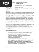 LCSW Job Description