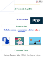 Lecture 4 - Customer Value and Elements
