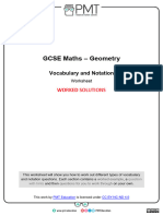 GCSE GEOMETRY VOCAB WORKSHEET