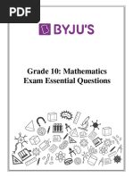 CBSE Grade Mathematics Essential 100