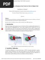 Curvature Effects On Responses From Transverse Flaws in Piping Welds