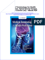 Download ebook Medical Terminology For Health Professions Spiral Bound Version Mindtap Course List Pdf full chapter pdf