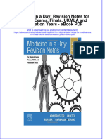 Download ebook Medicine In A Day Revision Notes For Medical Exams Finals Ukmla And Foundation Years Pdf full chapter pdf