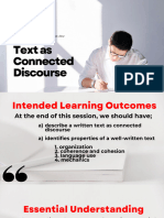 Text As Connected Discourse