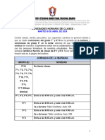 Instituto Técnico Industrial Pascual Bravo: - Novedades Horario de Clases