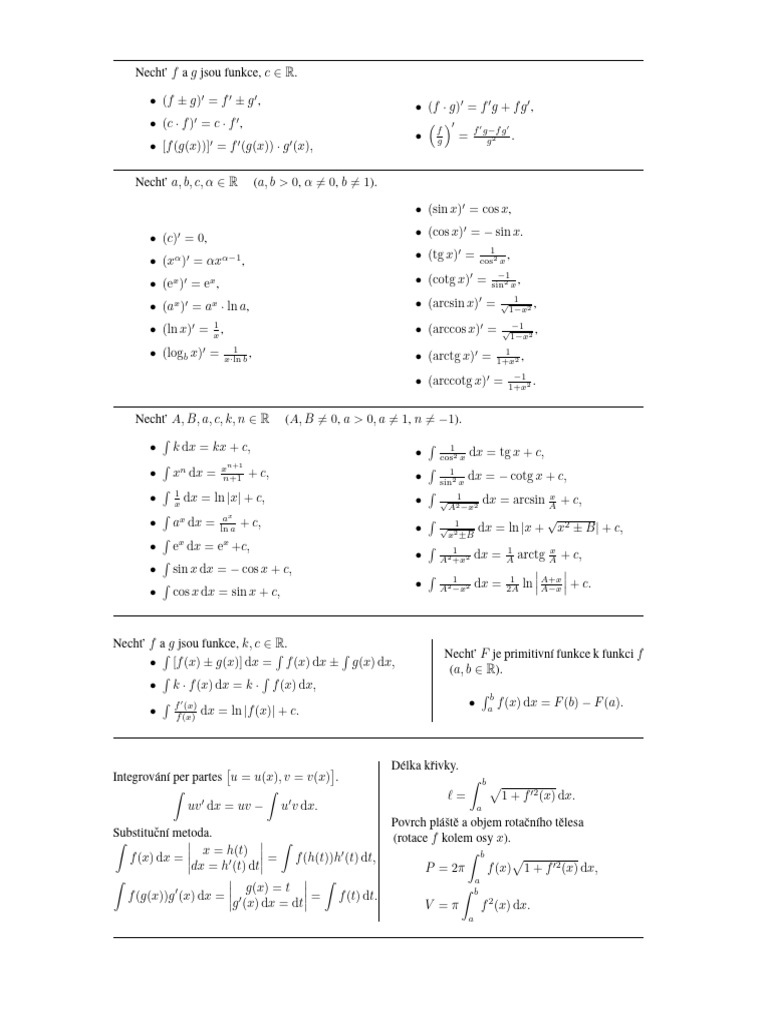 Vzorce | PDF | Mathematical Analysis | Combinatorics