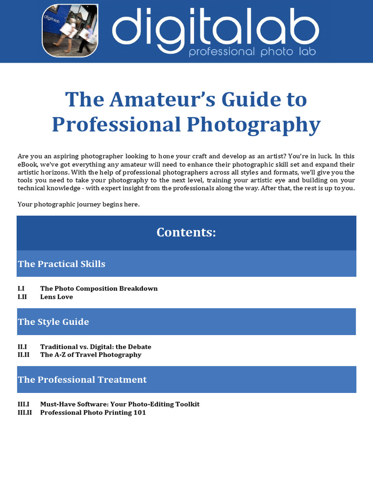 Amateur's Guide to Photography Skills | PDF | Camera Lens | Macro ...