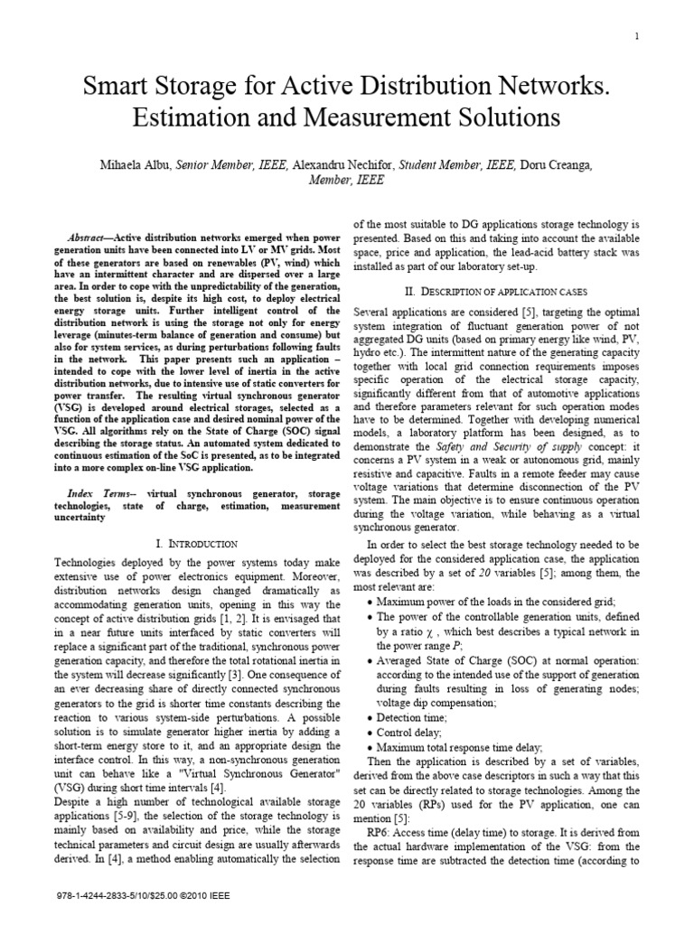 Smart Storage for Active Grids | PDF | Electrical Grid | Photovoltaics