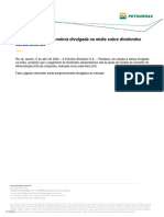 Petrobras Esclarece Notícia Divulgada Na Mídia Sobre Dividendos Extraordinários